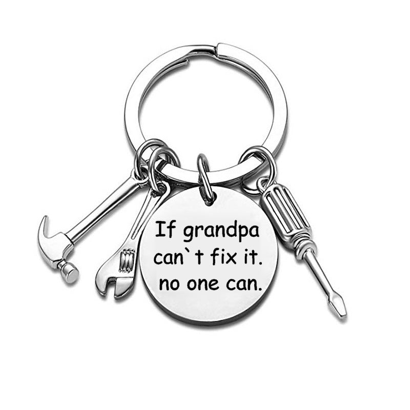 Wholesale Stainless Steel Father's Day Keychain